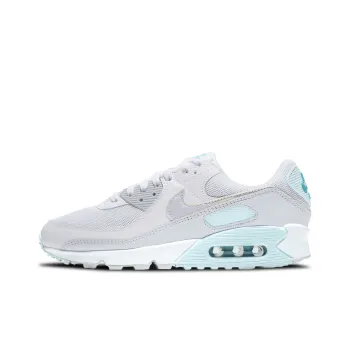 Nike Air Max 90 Cushioned Slip-Resistant Low-Top Running Shoes Men's Light Ice Blue