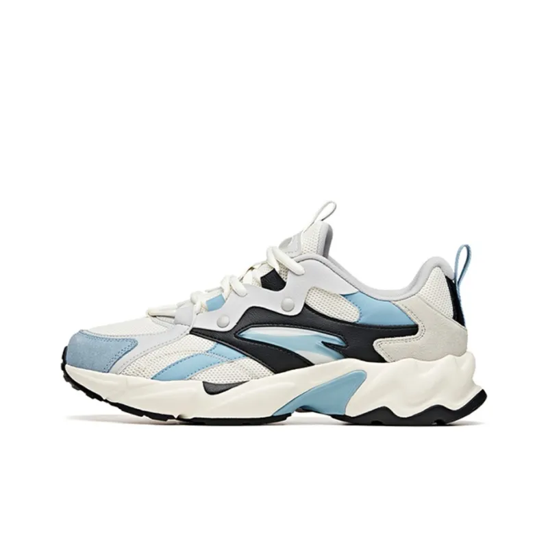 Anta Height Increasing Low-Top Running Shoes Men's White Blue Black-0