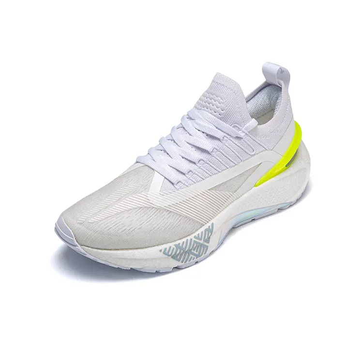 LiNing Jueying 䨻 Slip-Resistant Low-Top Running Shoes Men's White Yellow-2