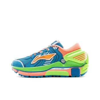 LiNing Kuafu Paris Fashion Apparel Weekly Cushioned Slip Resistant Support Low Top Running Shoes Men's Dynamic Blue