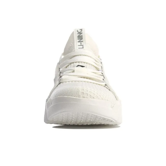 LiNing Crazy Run Fle Cushioning Anti-Slip And Wear-Resistant Coverage Support Low-Top Running Shoes Men's Mist White-3