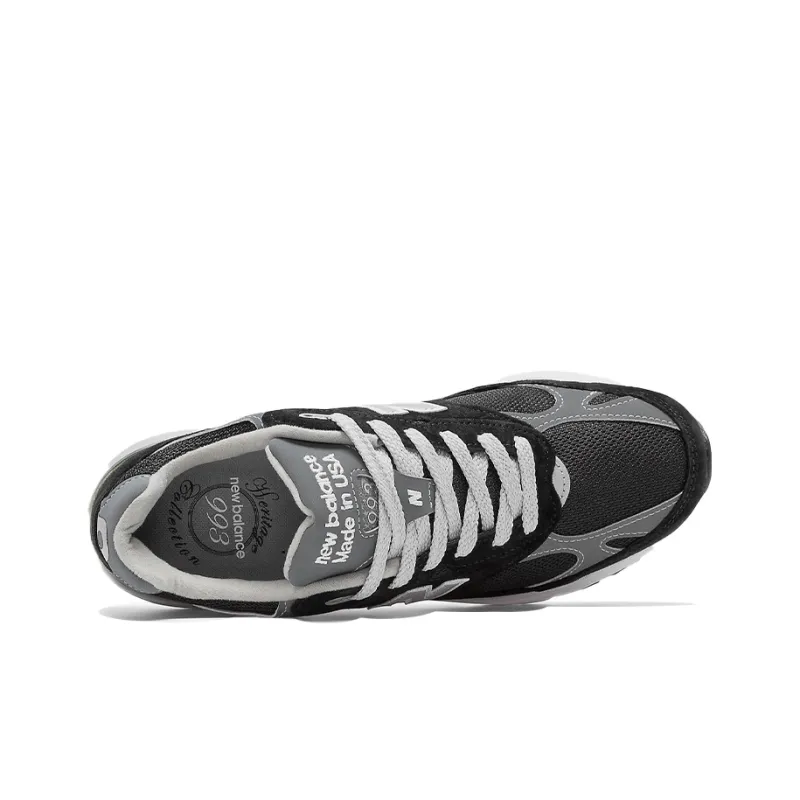 New Balance 993 MiUSA Black Grey Women's-2