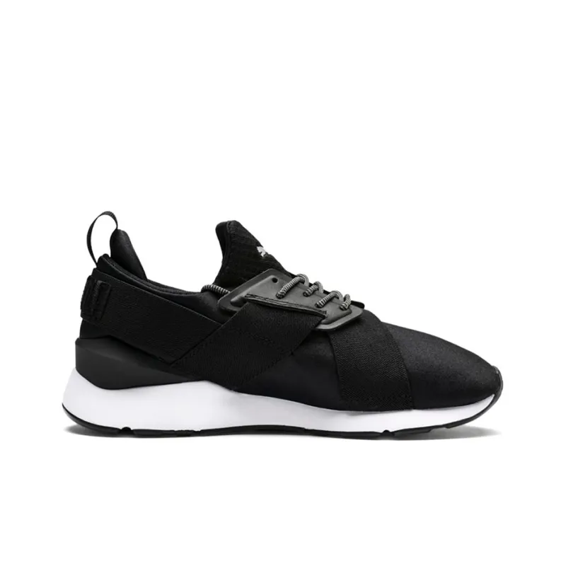 PUMA En Pointe Muse Satin Black Women's-1