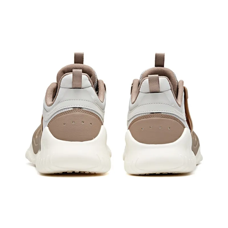 Anta Running Collection Cushioning, Slip Resistant, And Abrasion Resistant Low Top Running Shoes Men's Brown White-3