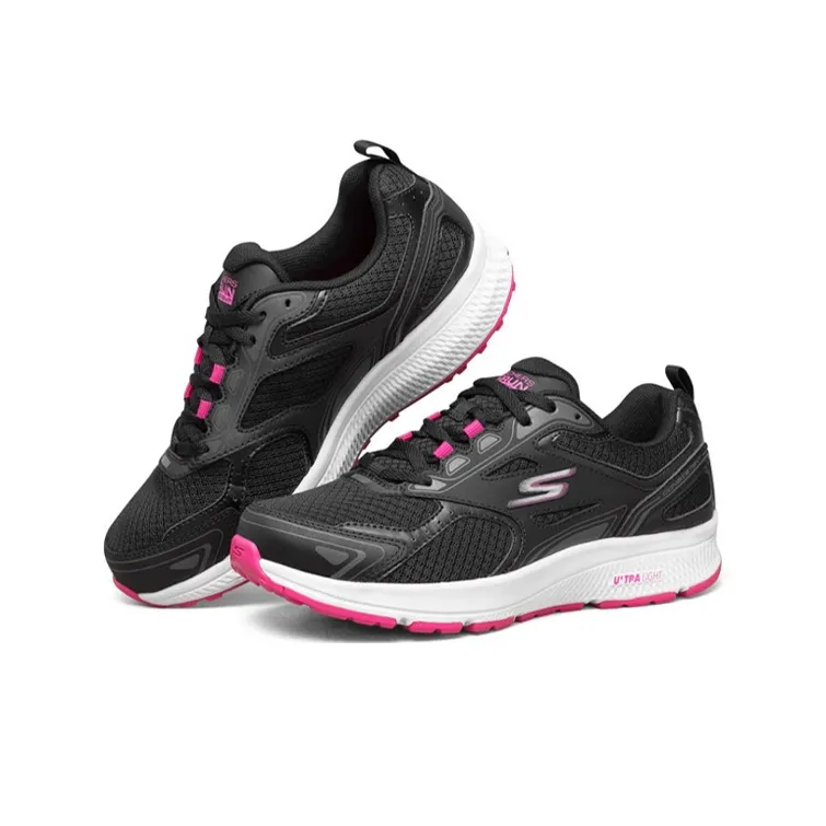 Skechers Go Run Consistent 'Black White Pink' Women's-2