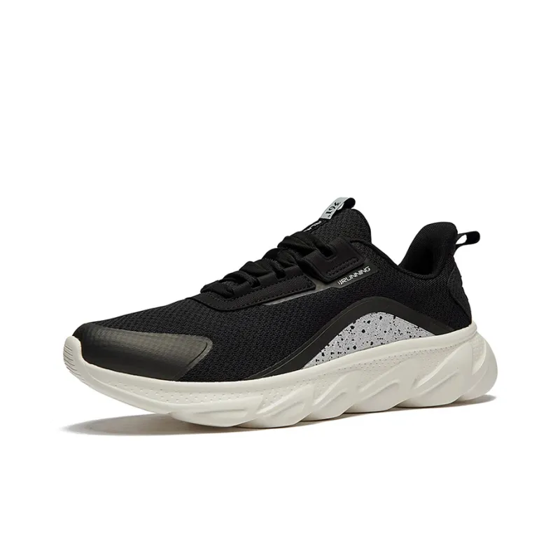361° Low Top Running Shoes Men's Black White-1