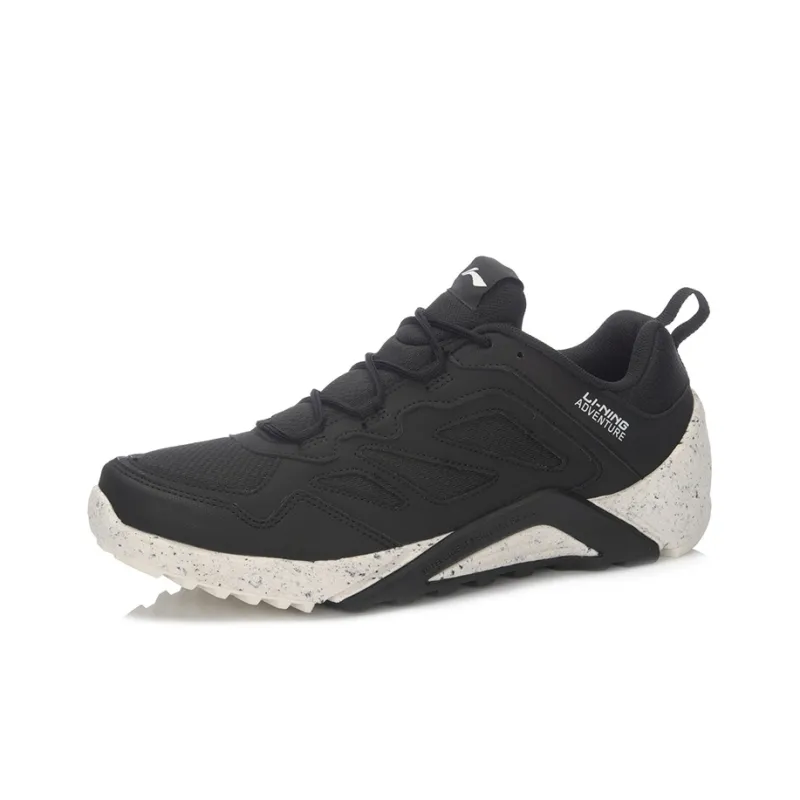 LiNing Speed Lite Cushioning Low-Top Running Shoes Unisex Black White-1