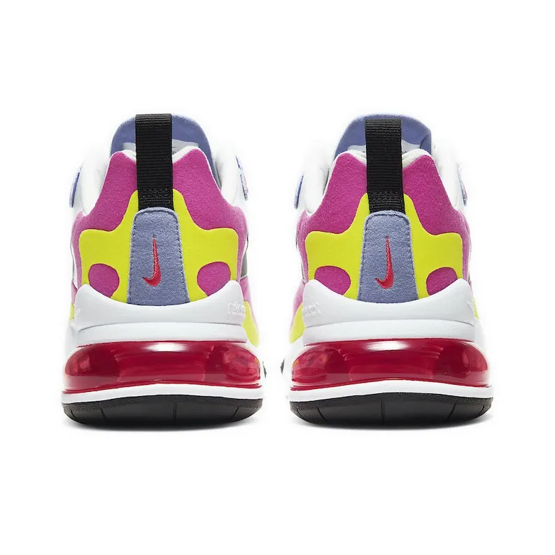 Nike Air Max 270 React White Pink Yellow Women's-3