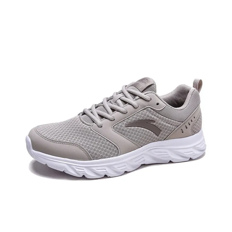Anta Cushioning, Breathable, Lightweight Low Top Running Shoes Men's Gray White-1