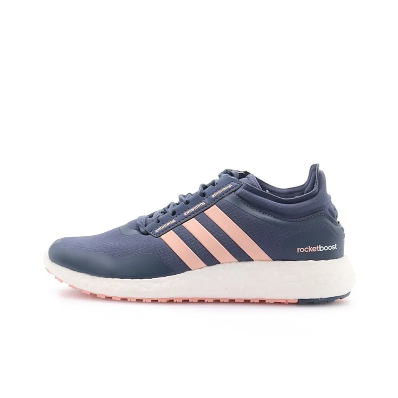 Adidas Rocket Boost Cushioning Low-Top Running Shoes Women's Dark Blue Powder-0