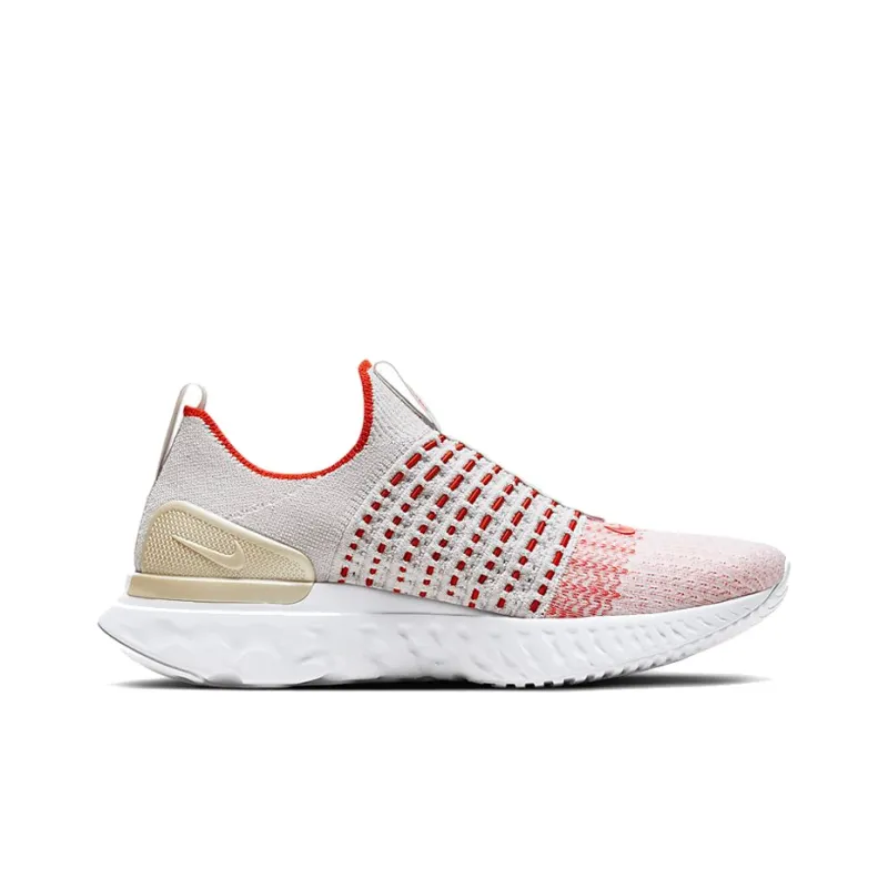 Nike React Phantom Run Flyknit 2 Vast Grey Fire Pink Team Orange Women's-1