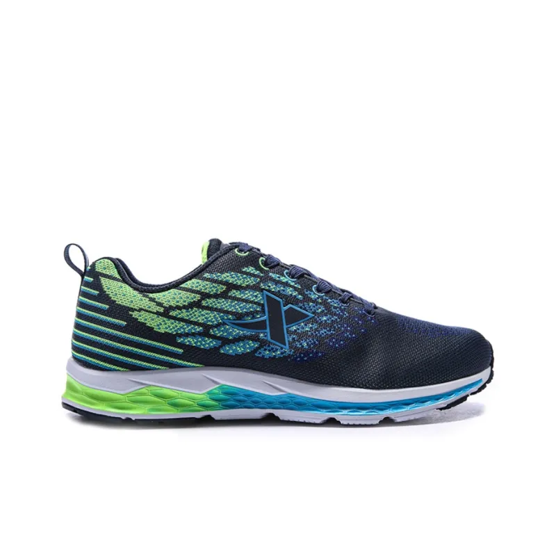 XTEP Power Nest Cushioning Wear Resistant Low Top Running Shoes Men's Blue Green-1