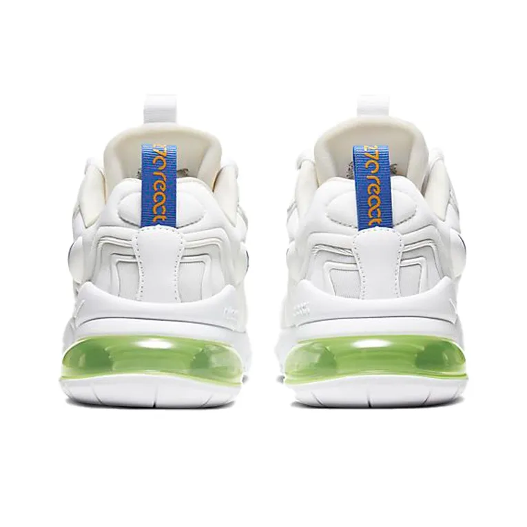 Nike Air Max 270 Cushioning Anti-Slip And Wear-Resistant Low-Top Marathon Running Shoes GS White Blue Green-4