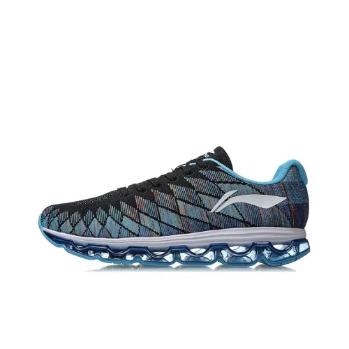 LiNing Jueying Slip Resistant Cushioning Breathable Low Top Running Shoes Unisex Black Blue