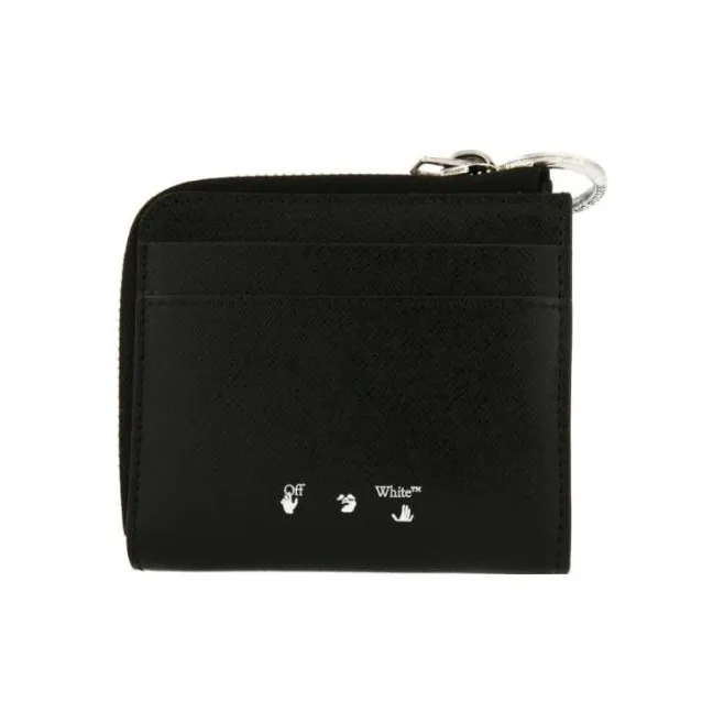 OFF-WHITE Leather Wallet Men's Black/White-1