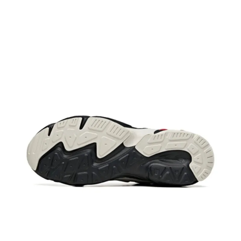 Anta Cushioning Anti-Slip And Wear-Resistant Lightweight Rebound Low-Top Running Shoes Men's Black Gray Red-4
