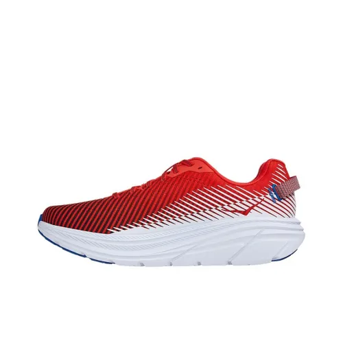 HOKA ONE ONE Rincon 2 Running Shoes Men Low-Top China Red/White