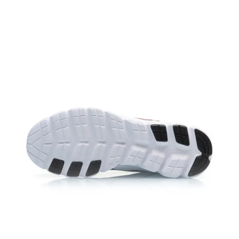 LiNing Durable Breathable Low Top Running Shoes Women's White Black Red-4