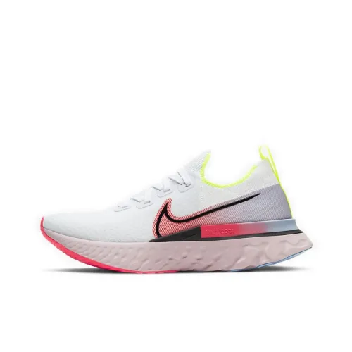 Nike React Infinity Run Flyknit White Laser Crimson Women's