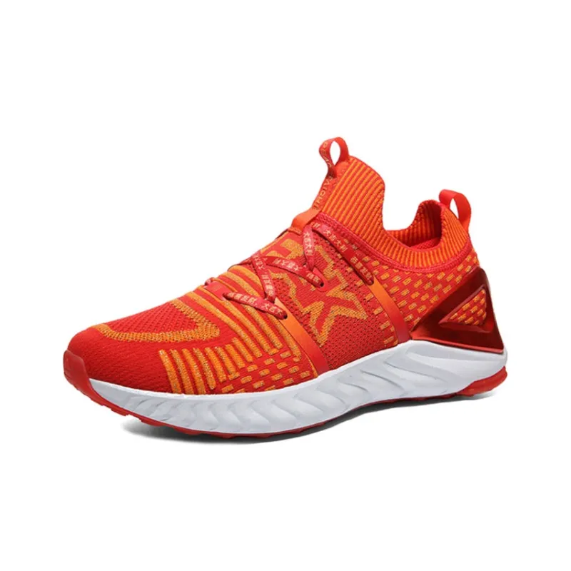 PEAK Taichi 1.0Plus 'Fu You' Durable Breathable Low Top Running Shoes Unisex Red Yellow-1