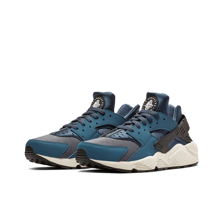 Nike air huarache run tan/grey/blue women's casual shoes hotsell