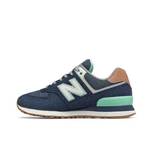 New Balance NB 574 Running Shoes Women's Low-Top Blue/White Green