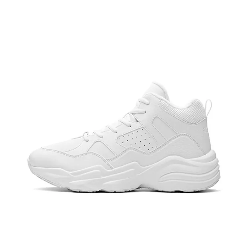 Anta Cushioning Warm Mid-Top Running Shoes Men's Pure White-0