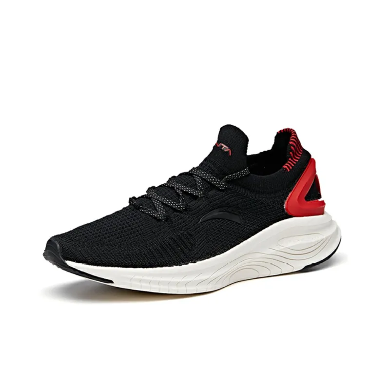 Anta Cushioning, Slip Resistant, Abrasion Resistant, Lightweight Low Top Running Shoes Men's Black Red-2