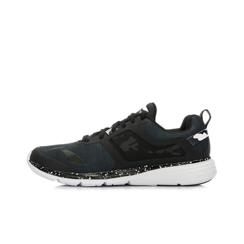 LiNing Sky-Reaching Anti-Slip Wear-Resistant Low-Top Running Shoes Men's Black White-0