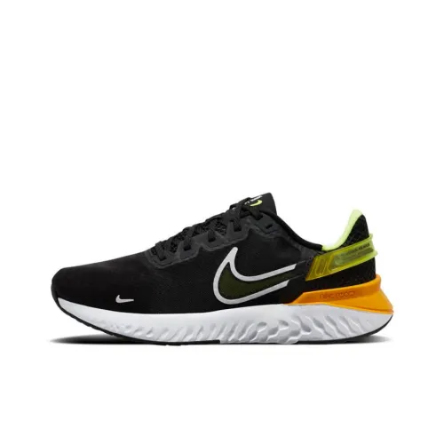 Nike Legend React 3 Running Shoes Men Low-Top Black/White/Orange