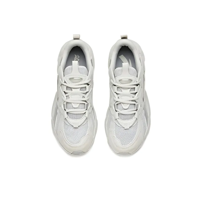 Anta Shock Absorbers Low Top Running Shoes Men's White Gray-2