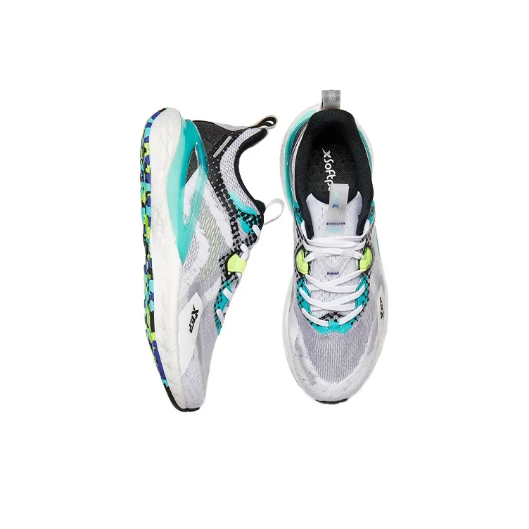 XTEP Power Nest 1.0 Cushioned Slip Resistant Breathable Low Top Running Shoes Men's White Black-2