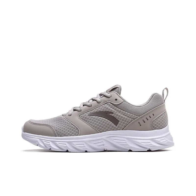 Anta Cushioning, Breathable, Lightweight Low Top Running Shoes Men's Gray White-0