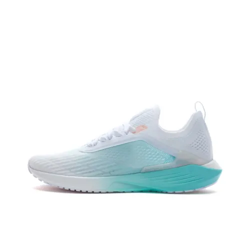 LINING Super Light 17 Running Shoes Women's Low-Top White/Neon Jade Green