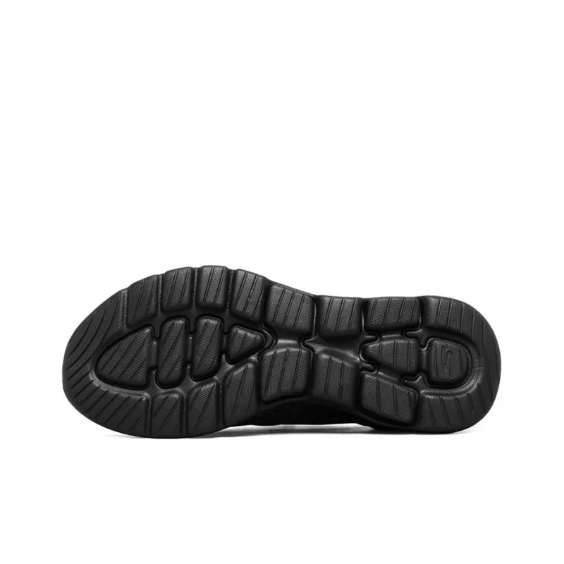 Skechers Go Walk 5 Cushioning Anti-Slip Wear-Resistant Breathability Low-Top Running Shoes Men's Carbon Gray Black-4