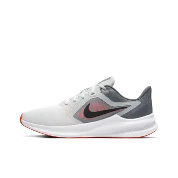 Nike Downshifter 10 Cushioning Anti-Slip And Wear-Resistant Low-Top Running Shoes Men's Gray White Red