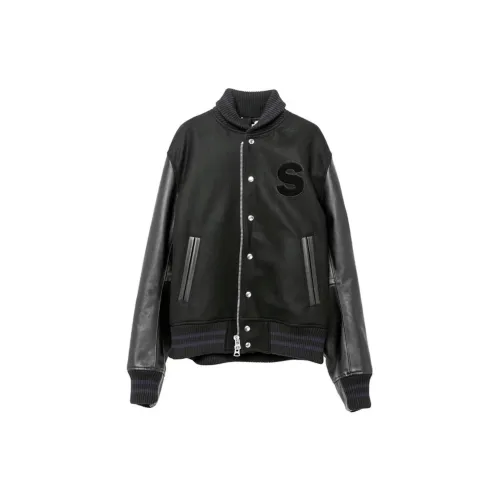 Sacai X Interstellar FW23 Co-branded Series Baseball Jerseys Unisex Black