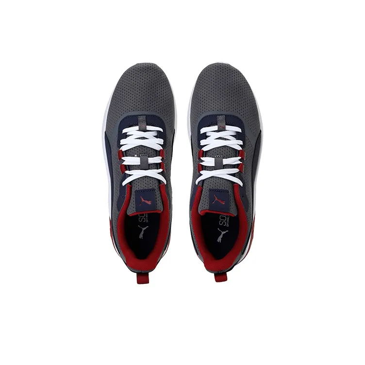 PUMA Anzarun FS Breathable Lightweight And Wear-Resistant Low-Top Running Shoes Unisex Gray White Red-3