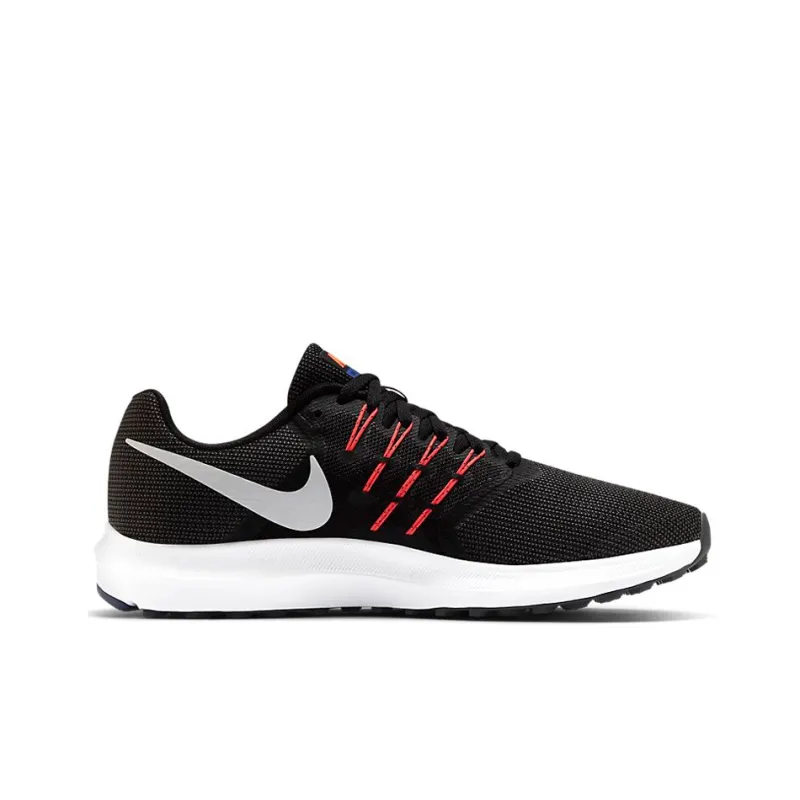 Nike Run Swift Shock Absorption Non Slip Low Tops Sports Black Red 'Black'-1