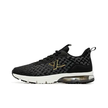 XTEP Lightweight Low Top Running Shoes Men's Black Gold Sports