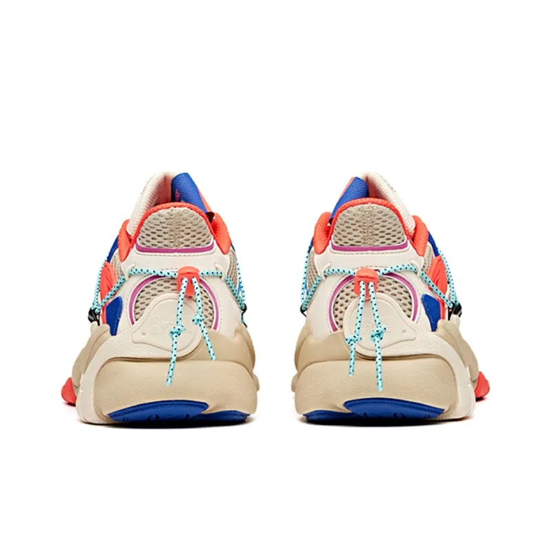 Anta Cushioning Anti-Slip And Wear-Resistant Balance Low-Top Running Shoes Men's Beige Blue-3