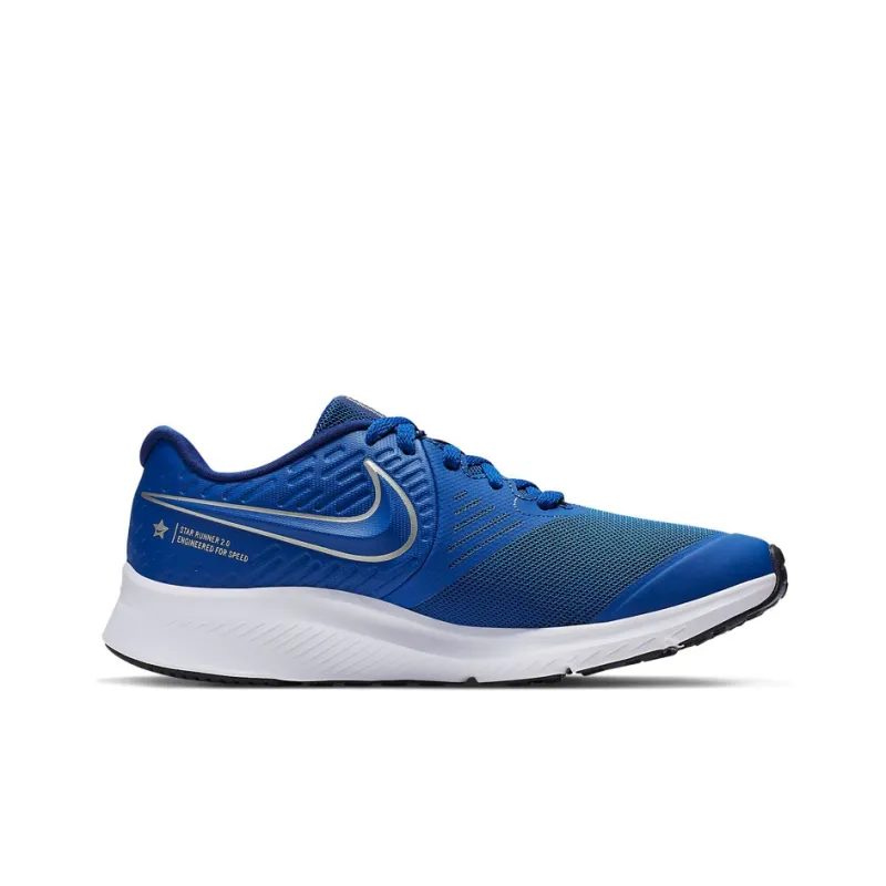 Nike Star Runner 2 GS 'Game Royal Metallic Silver'-1