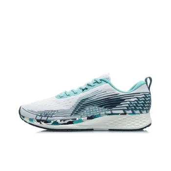 LiNing Red Hare 4 V2 Abrasion Resistant Breathable Low Top Running Shoes Men's White Blue