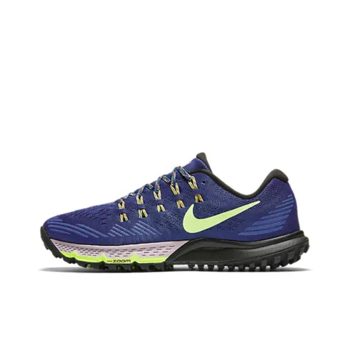 Nike Air Zoom Terra Kiger 3 Running Shoes Women's Low-Top Purple/Blue/Green