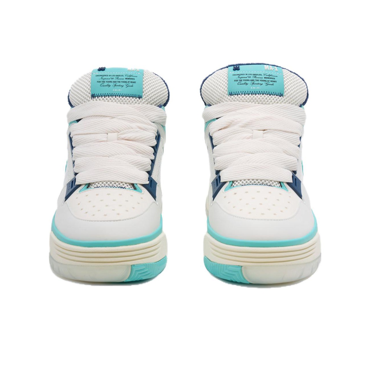 【AMIRI】バーシティMA-1 White & Gray MA-1 Sneakers by AMIRI on Sale