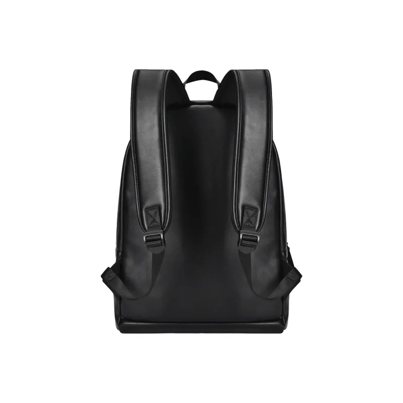 DRACONITE PU Student Backpack Regular Unisex Black-2