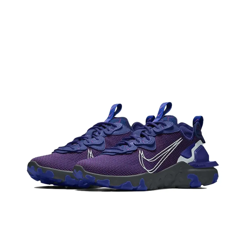 Yeti Out x Nike React Vision Cushioned Slip-Resistant Low-Top Running Shoes Men's Purple Black-2