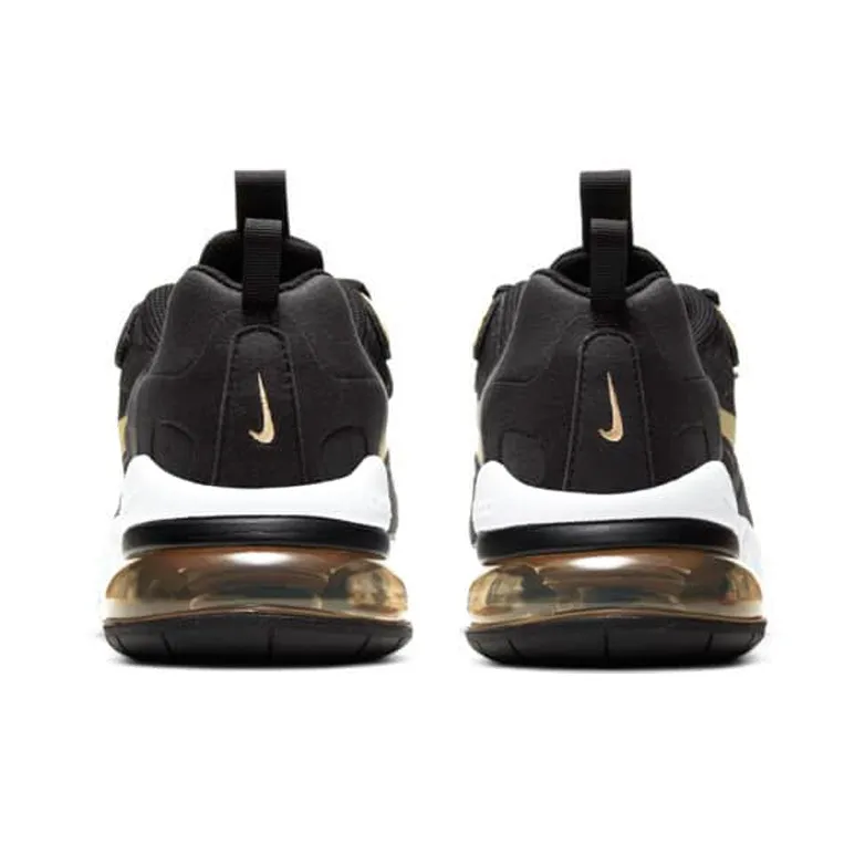 Nike Air Max 270 React Black Metallic Gold Star GS-4
