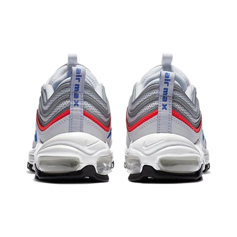 Nike Air Max 97 Metallic Silver Flash Crimson Racer Blue Women's-4