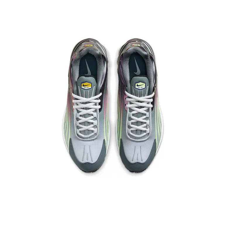 Nike Air Max Plus Running Shoes Unisex Low-Top Gray/Green/Purple-3